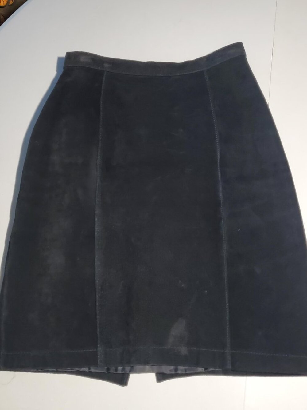 FoxRun Vintage 80s black suede skirt sz 9 - Picture 14 of 16
